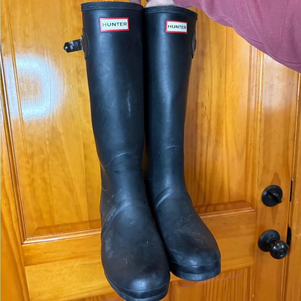 Hunter INSULATED Original Tall Rain Boots Matte Black Women’s Size 11
